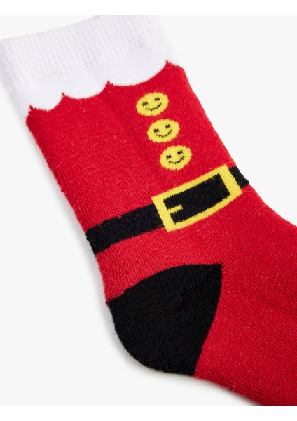 Noel Baba Detaylı Pamuklu Havlu Çorap modelleri