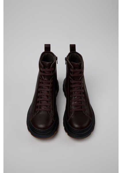 Kadın Brutus Deri Bot - Koyu Kahverengi modelleri