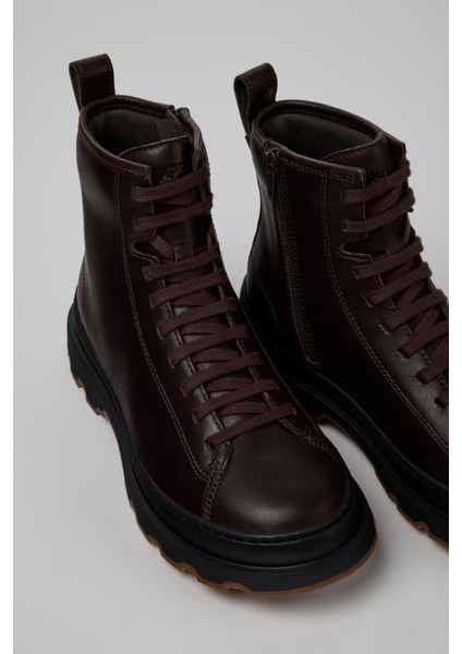 Kadın Brutus Deri Bot - Koyu Kahverengi fırsatları