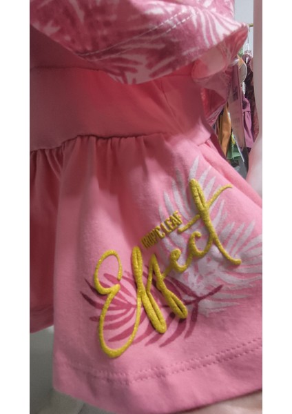 Kız Çocuk Etek-Tişört Takım, %100 Pamuk Nefes Alan, Lastikli Straplez, Tarz, Pileli indirimleri