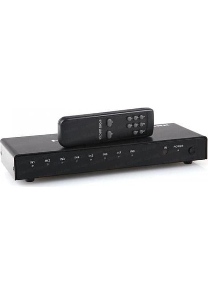 DK-HD-SW8X1 Full Hd 8 Giriş 1 Çıkışlı Uzaktan Kumandalı HDMI Switch (Seçici)