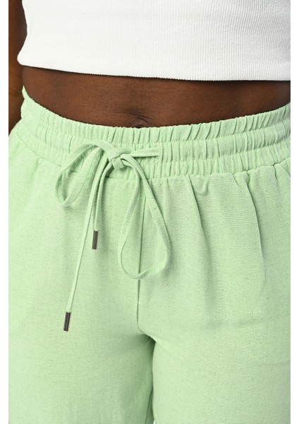 Kadın Rahat Kalıp Beli Lastikli Düz Renk Pantolon fiyatları