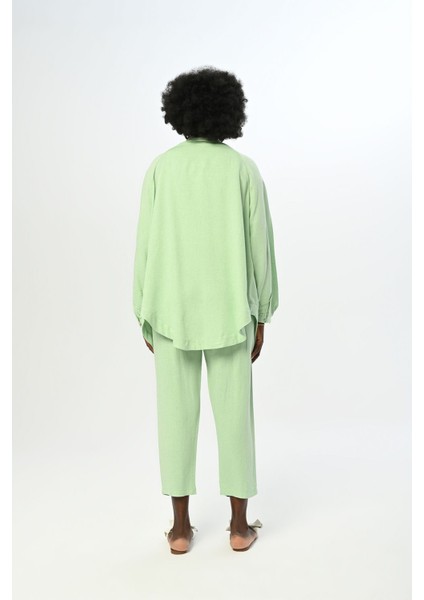 Kadın Rahat Kalıp Beli Lastikli Düz Renk Pantolon fırsatları