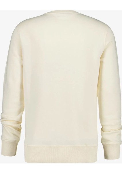 Erkek Regular Fit G Harf Yamalı Bisiklet Yaka Sweatshirt - Krem fiyatları