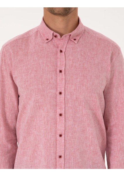 Erkek Nar Çiçeği Regular Fit Uzun Kollu Gömlek 50303245-VR239