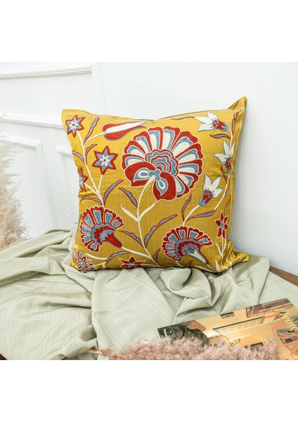 Alyen Çiçekli El Yapımı Kırlent 50X50 cm fiyatları