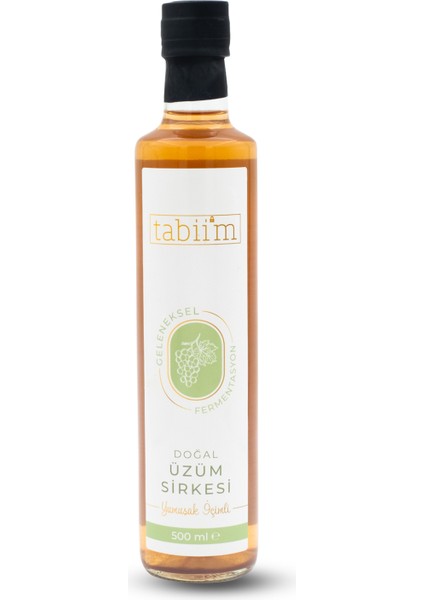 Tabii'm Fermente Üzüm Sirkesi Geleneksel Ev Yapımı 500 ml fırsatları