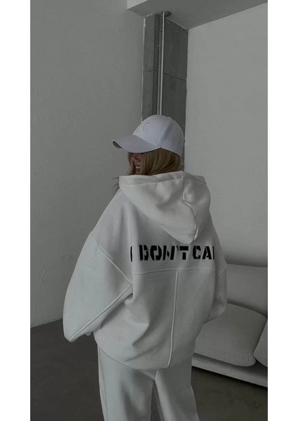 Nakış Işlemeli Üç Iplik Sweat Takım- Beyaz modelleri