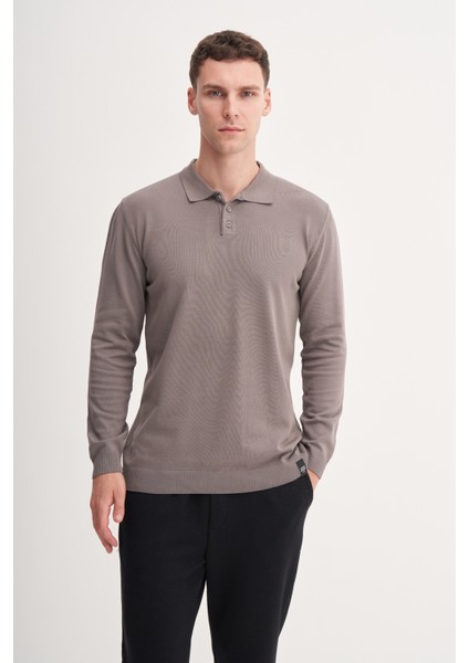 Caz 33015 Polo Yaka Düğmeli Pamuk Erkek Triko Kazak