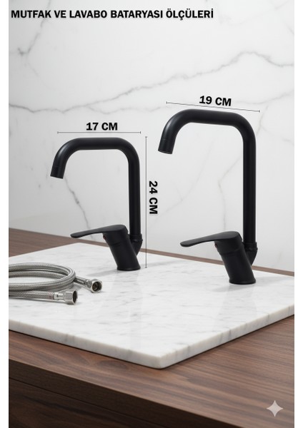 Banyo Lavabo Mutfak Bataryası Robot Duş Takımı Siyah Renk fiyatları