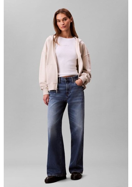 Kadın Regular Fit Fermuarlı Kapüşonlu Sweatshirt - Bej fırsatları