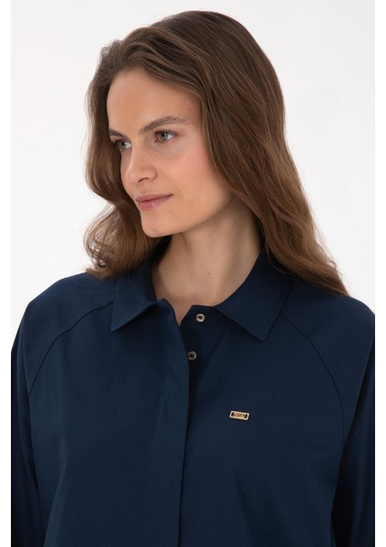 Kadın Lacivert Gömlek Desenli 50316399-VR033 fiyatları