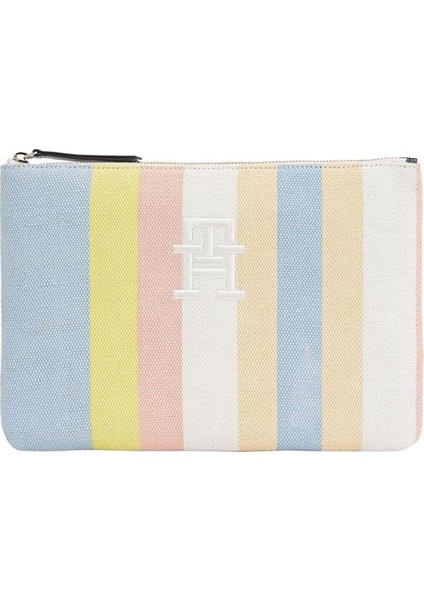 Th Beach Pouch Stripes Kadın Clutch