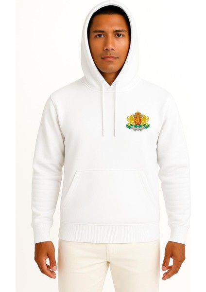 Kapüşonlu Coat Of Arms Of Bulgaria Kingdom Of Bulgaria Cep ve Sırt Tasarımlı Unisex Sweatshirt
