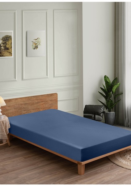 %100 Pamuk Penye Lastikli Çarşaf | Tek ve Çift Kişilik | Yumuşak, Nefes Alan, Kaymaz Kumaş – Renk Seçenekli