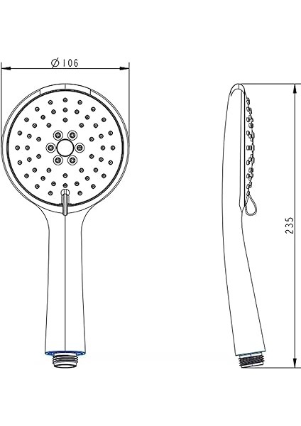 Duş Seti Başlığı - 5 Farklı Püskürtmeli Duş Başlığı - Dayanıklı Paslanmaz Abs El Duşu/nerolıa modelleri