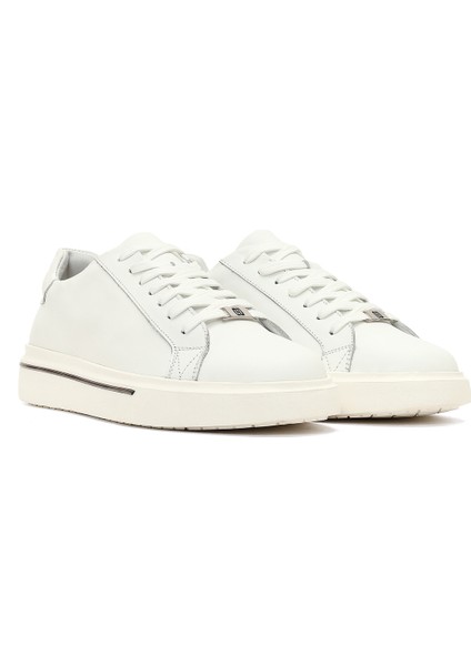 Erkek Beyaz Bağcıklı Kalın Tabanlı Deri Sneaker 25WFD612518 modelleri