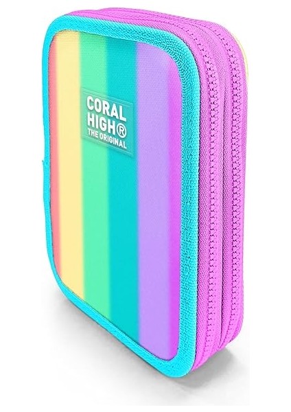 High Renkli Çizgili Desenli Çift Katlı Kalem Çanta 11130 fiyatları