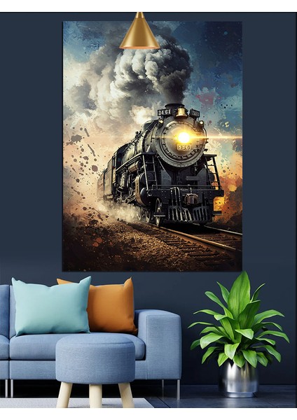 Buharlı Tren Dekoratif Kanvas - Mdf Ahşap Tablo modelleri