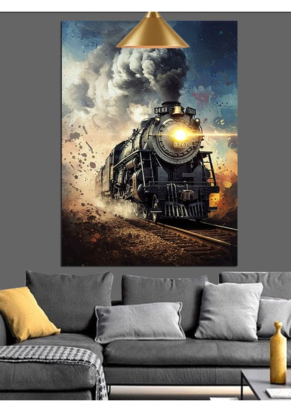 Buharlı Tren Dekoratif Kanvas - Mdf Ahşap Tablo indirimleri