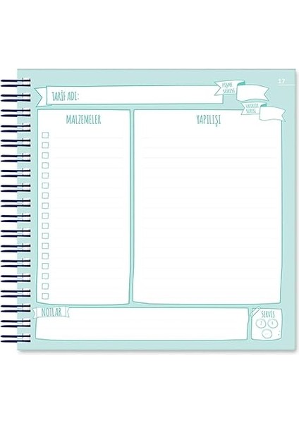 Color Yemek Tarif Defteri Spiralli Renkli Ayraçlı fırsatları