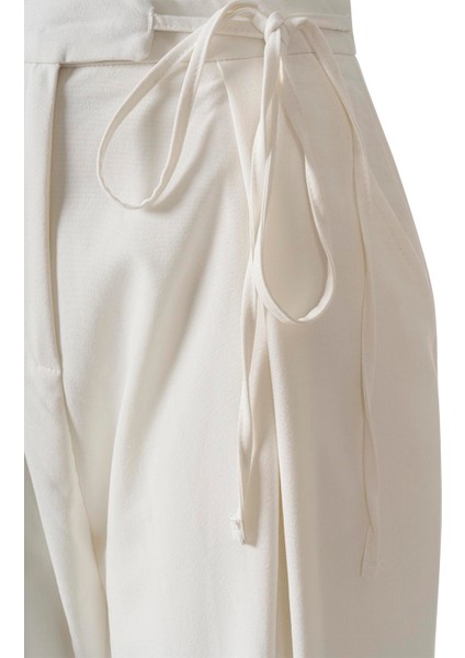 Yandan Bağlamalı Palazzo Pantolon Beyaz fiyatları