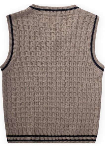 Saş Örgü Triko Süeter 3-9 Yaş Bej indirimleri