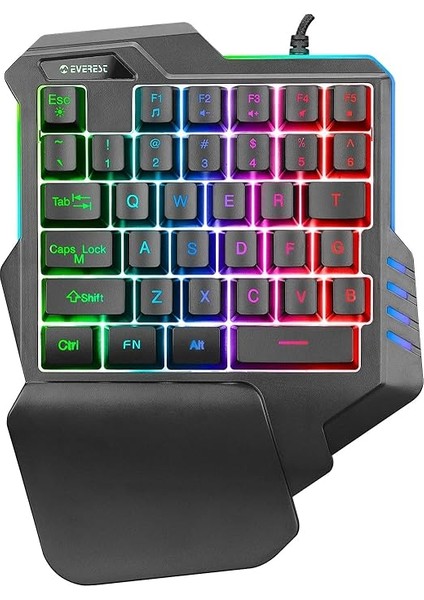 KB-R177 Salvo Siyah USB LED Işıklı Q 35 Tuşlu Multimedya Mini Gaming Oyuncu Klavyesi fiyatları