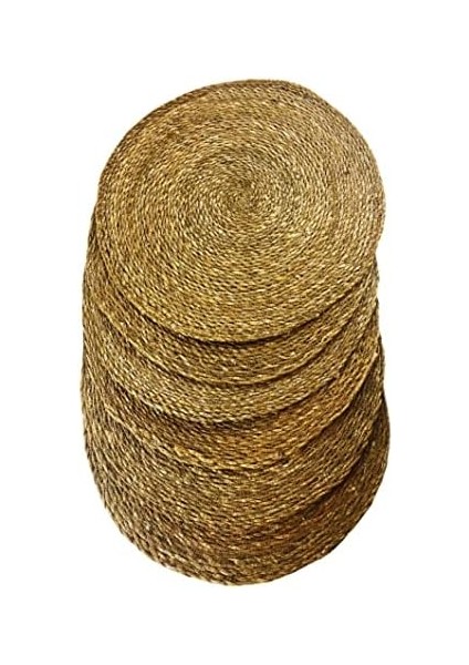 6 Adet Hasır Servisi Supla (Yuvarlak Ipli), 6'lı Ipli Hasır Supla, Hasır Servisi, 6'lı Bambu Servis, 6'lı Sofra Sunum Servisi modelleri