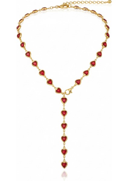 Kırmızı Kalp Y Kolye fiyatları