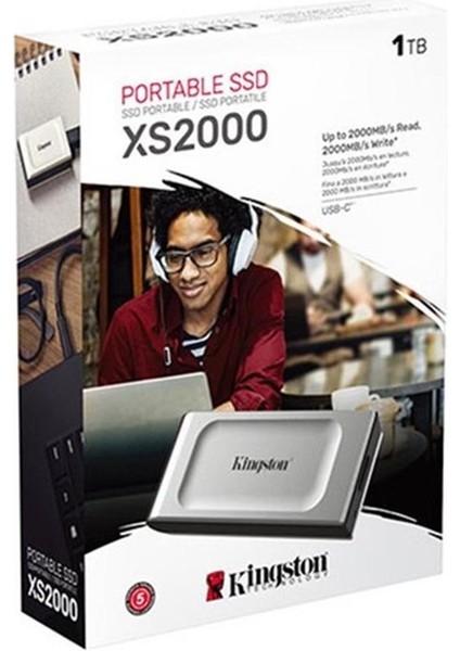 Kingston 1tb SXS2000-1000GA USB 3.2 Type C Gri Gen 2 2000MB OKUMA-2000MB Yazma Taşınabilir SSD fiyatları