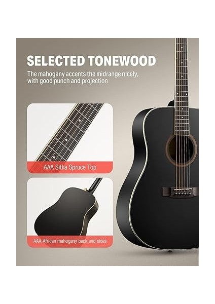 Dag-1cb Dreadnought Akustik Gitar Seti (Siyah) fiyatları