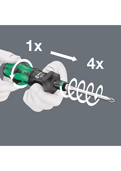 '05057483001 Kraftform Kompakt Turbo I Imperial 1 Dişli Tornavida Seti, 19 Parça modelleri