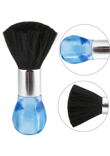 Profesyonel Ense ve Sakal Fırçası Topuzlu Ense Fırçası Tıraş Fırçası Kuaför Fırçası Mavi