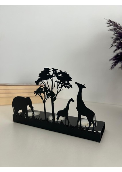 Fil ve Zürafa Temalı Metal Mumluk fırsatları