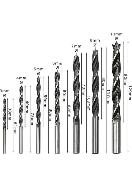 Ahşap Matkap Ucu Seti 7 Parçalı modelleri