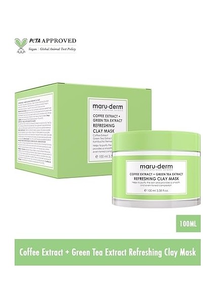 Kahve Özü + Yeşil Çay Özü Ferahlatıcı Kil Maskesi 100 ml fırsatları
