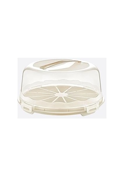 Home Kek Taşıma Kabı, Bpa Içermeyen Plastik, Saplı ve Kilitli Kek Fanusu, Taşınabilir ve Güvenli Saklama Çözümü (Yuvarlak) fırsatları