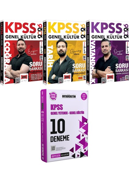 2026 Kpss Tarih Coğrafya Vatandaşlık Çözümlü Soru Bankası - 2026 Kpss Ortaöğretim Çözümlü 10 Deneme