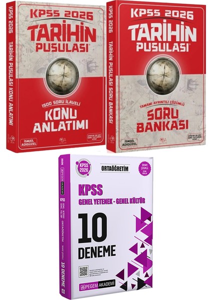 2026 Kpss Tarihin Pusulası Konu Anlatımı ve Soru Bankası - 2026 Kpss Ortaöğretim Çözümlü 10 Deneme