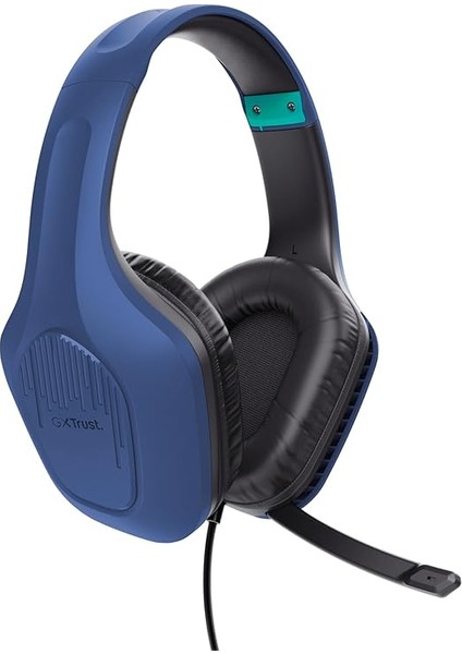 Gaming Gxt 415B Zirox Hafif Oyun Kulaklığı, 50 mm Sürücülü Pc, Xbox, Ps4, Ps5, Anahtar, Mobil, 3,5 mm Ses Jakı, 2 M Kablo, Kulak Üstü Mikrofonlu Kulaklık, Mavi indirimleri