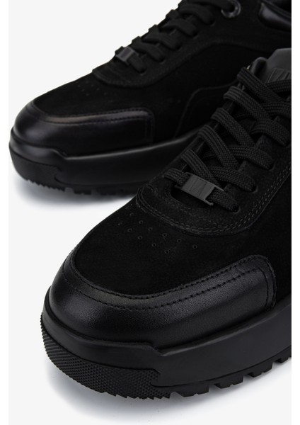 Erkek Hakiki Deri Siyah Sneakers & Spor Ayakkabı 298 3203-1626 Erk Ayk SK25-26 Syh Dnt/syh modelleri
