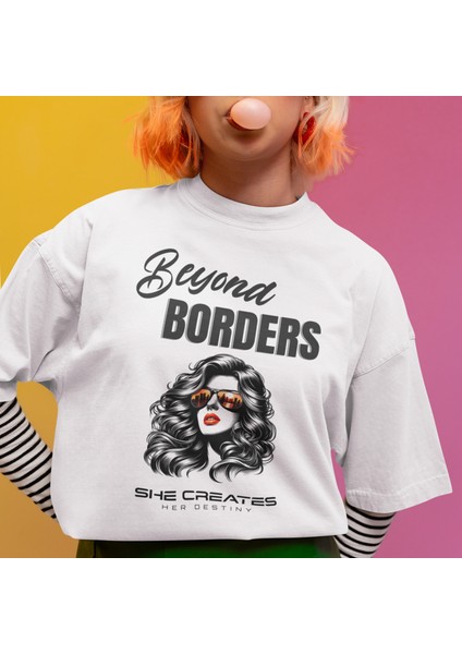 Beyond Borders Oversize Kadın Tişört