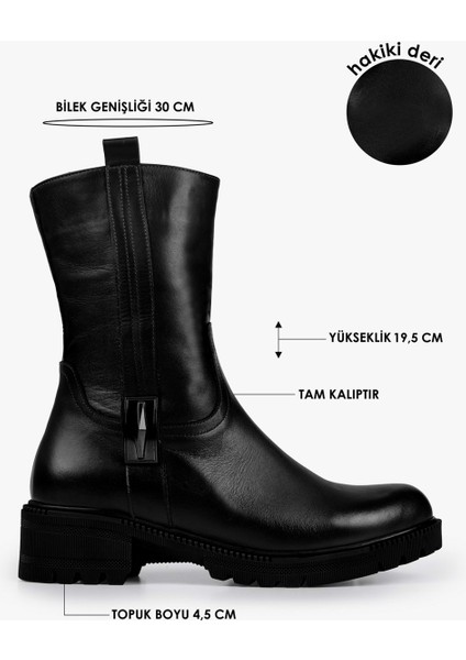 Kadın Axel Siyah Hakiki Deri Bot fiyatları