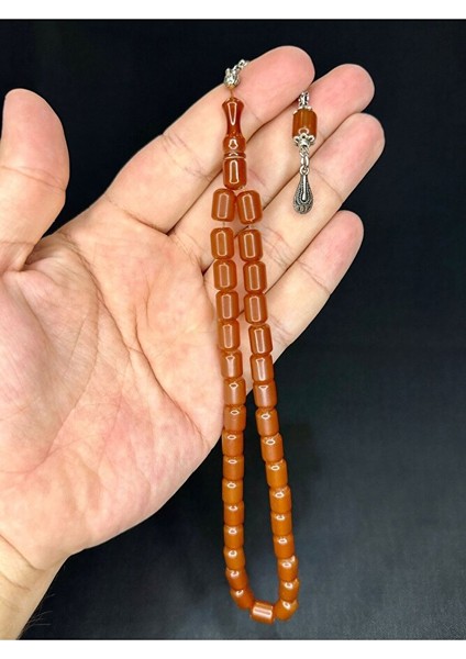 ÇUBUK KEHRİBAR TESBİH KAHVERENGİ RENK KAPSÜL KESİM 11MM X 7 MM T-542 fırsatları