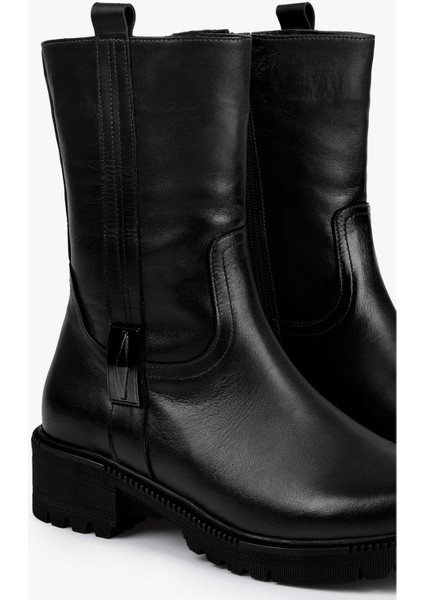 Kadın Axel Siyah Hakiki Deri Bot modelleri