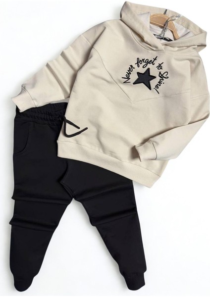 Nakışlı Yıldız Kız Çocuk Takım Ekru fiyatları