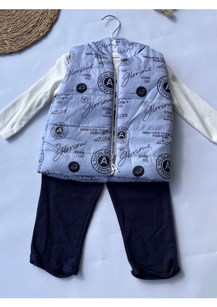 Erkek Bebek Şişme Yelekli Alt Üst Takım