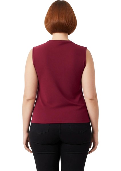 Kadın Düğmeli Bisiklet Yaka Kolsuz Örme Üst Günlük Şıklık ve Rahatlık Kaliteli Şık Rahat Modern fiyatları