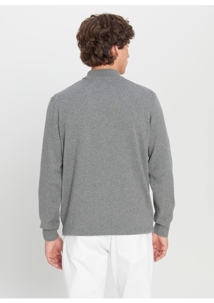 Yarım Balıkçı Yaka Standart Gri Melanj Erkek Kazak ACE043261438_GMJ indirimleri